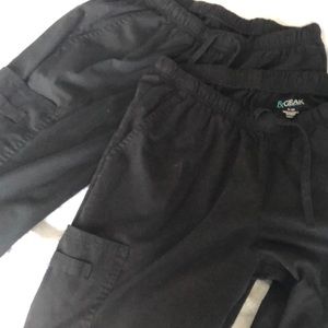 3 pair of black scrub bottoms